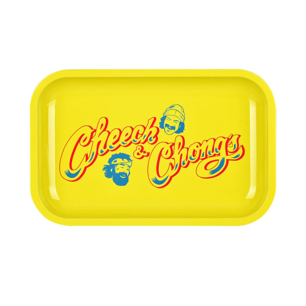 Pulsar X Cheech & Chong Yellow Mini Metal Rolling Tray w/ Lid Medium